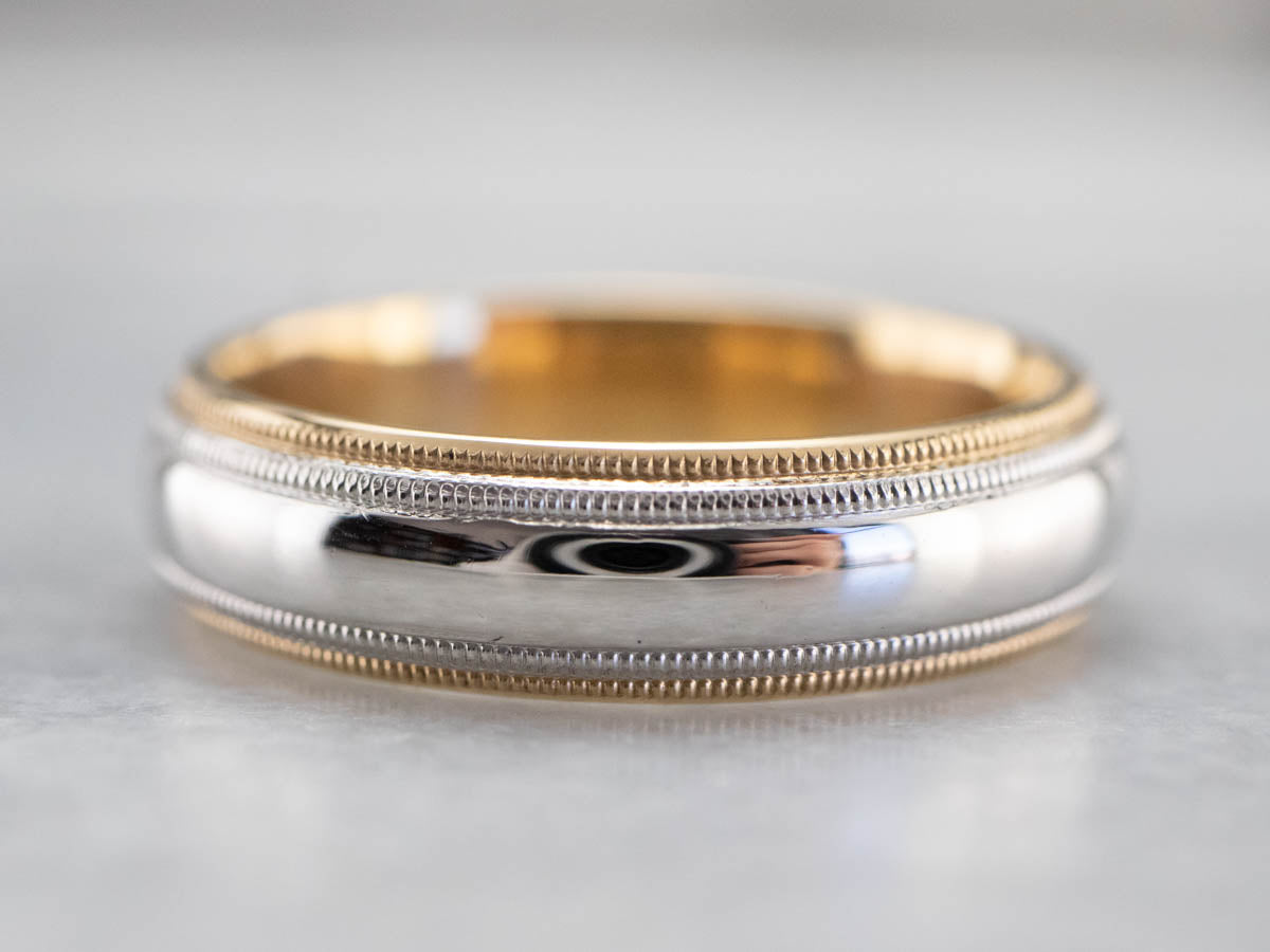 Platinum and 18K Gold Wedding Band