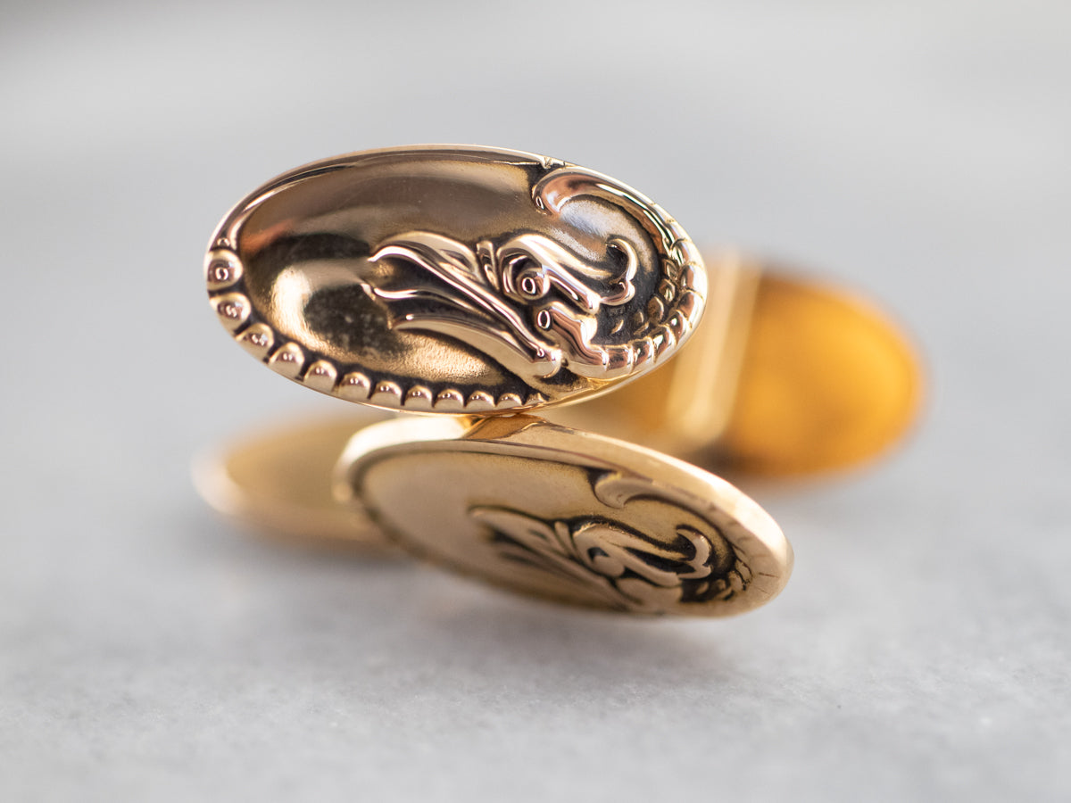 Gold Victorian Era Eagle Cufflinks