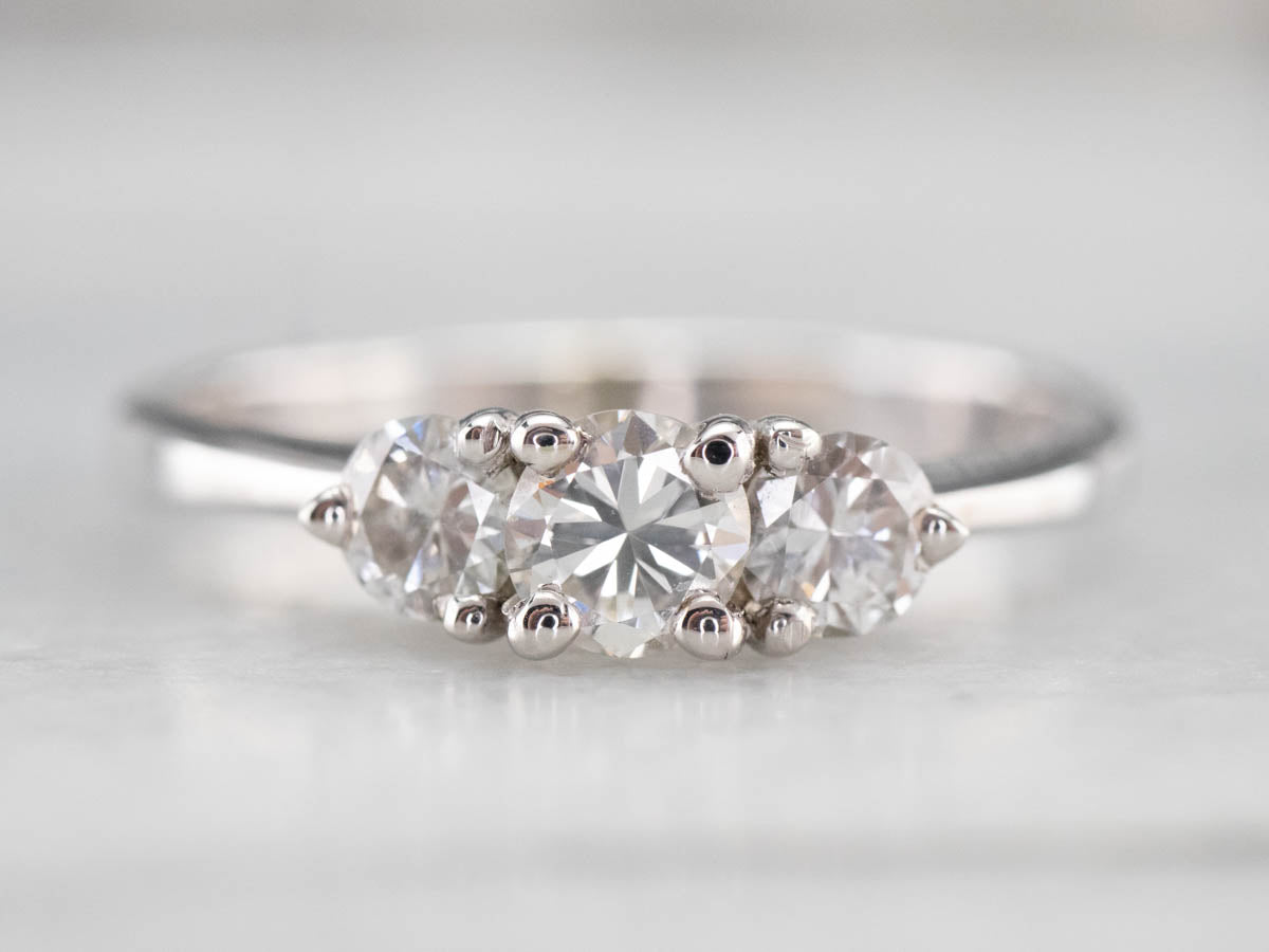 Three Stone Diamond Engagement Ring