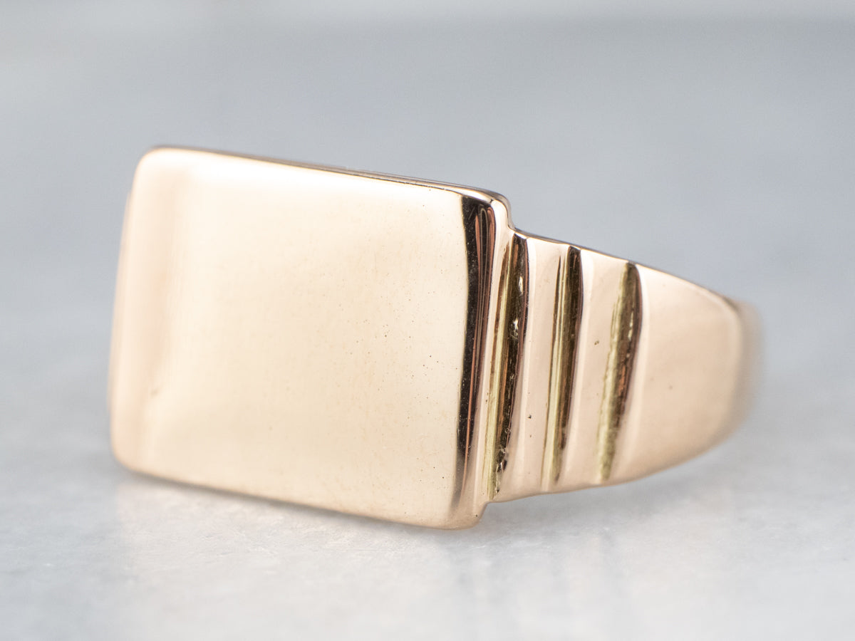 Unisex Gold Signet Ring