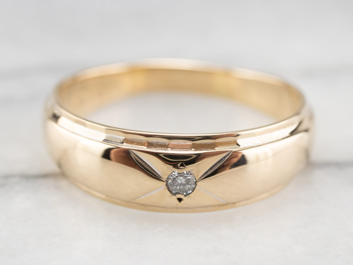 Vintage Diamond Solitaire Band