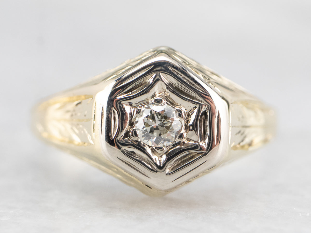 Vintage European Cut Diamond Ring