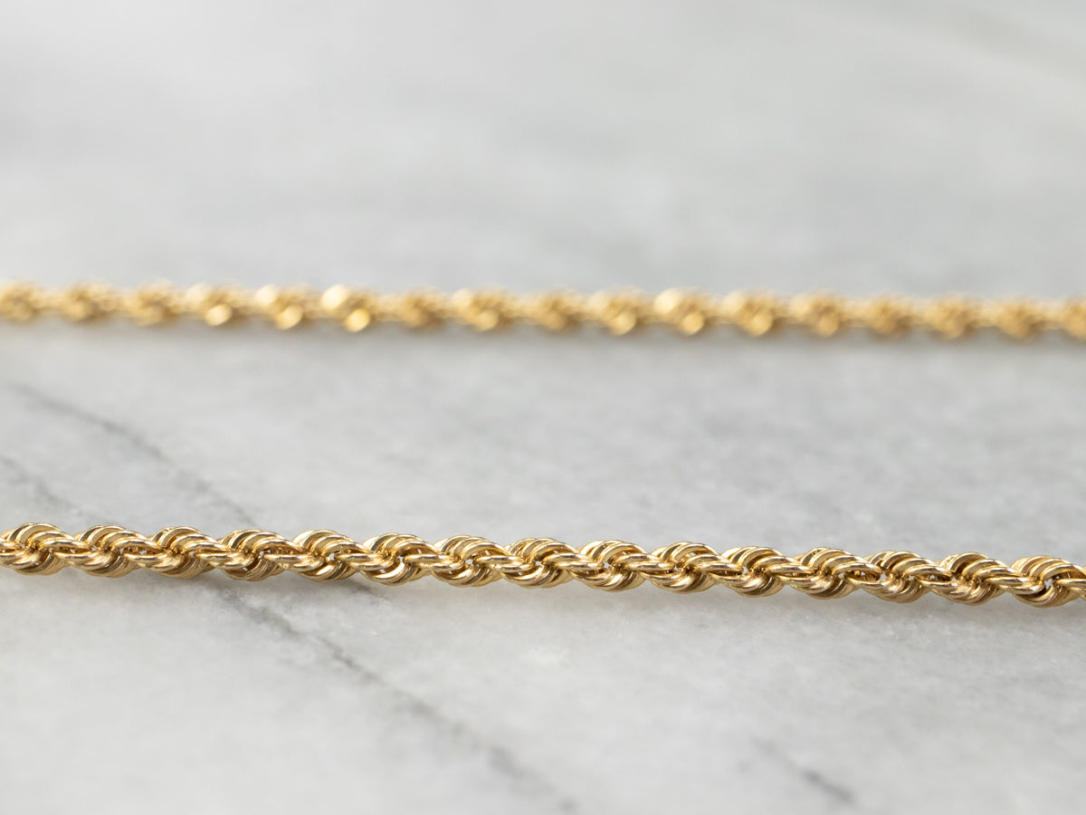 Shops 14k Gold Rope Twist Necklace