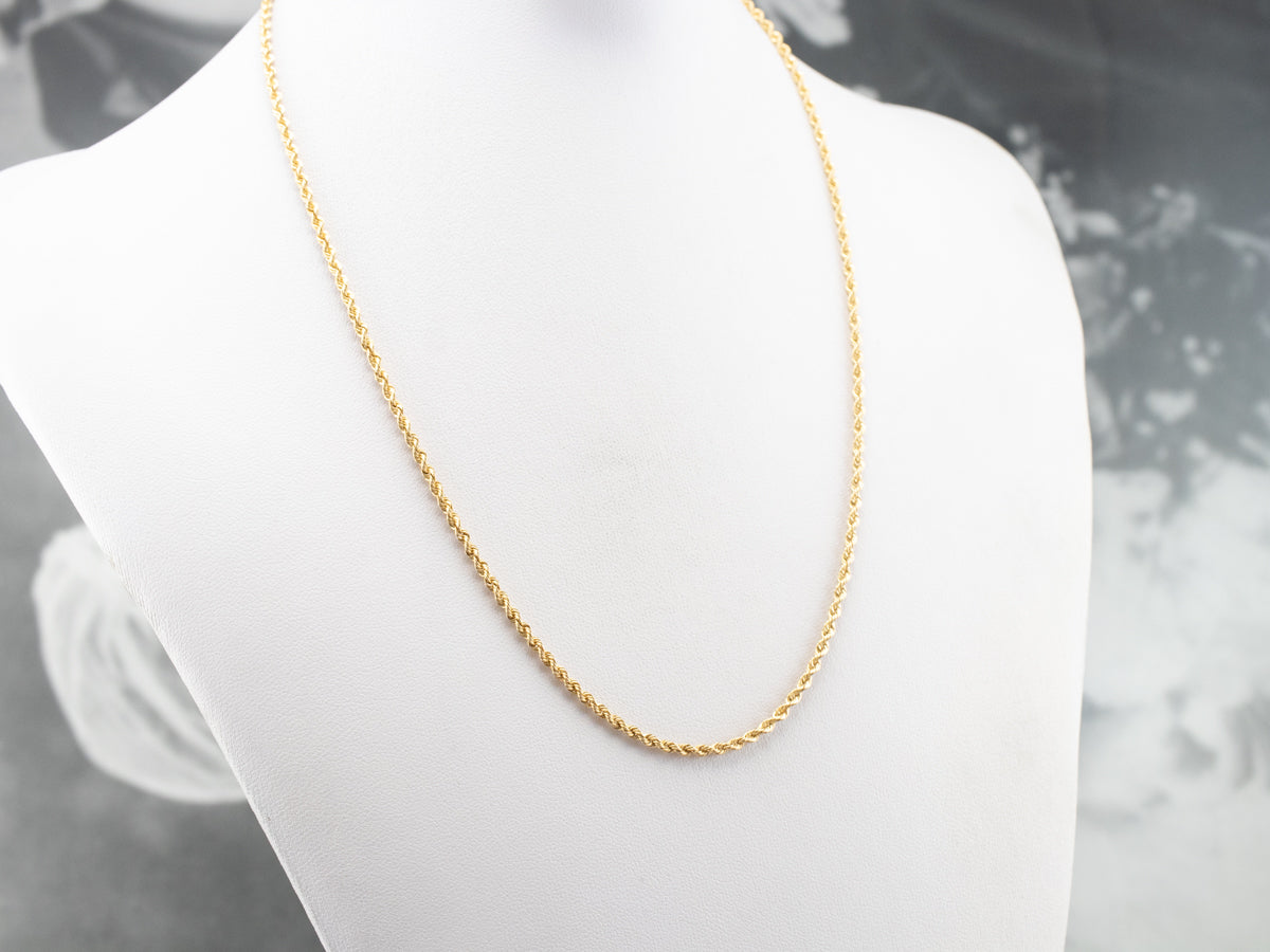 14K Gold Twisted Rope Chain Necklace - Market Square Jewelers