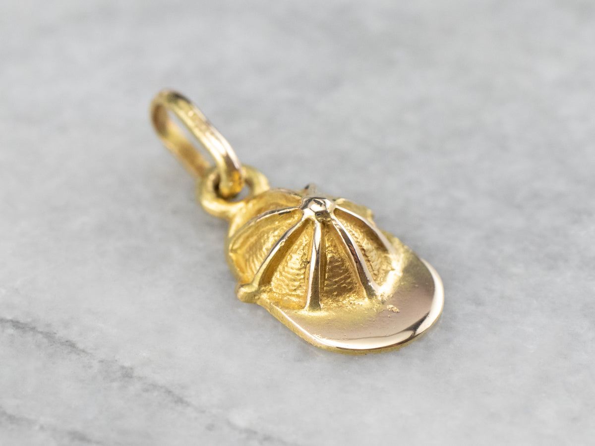 Vintage Gold Jockey Cap Charm