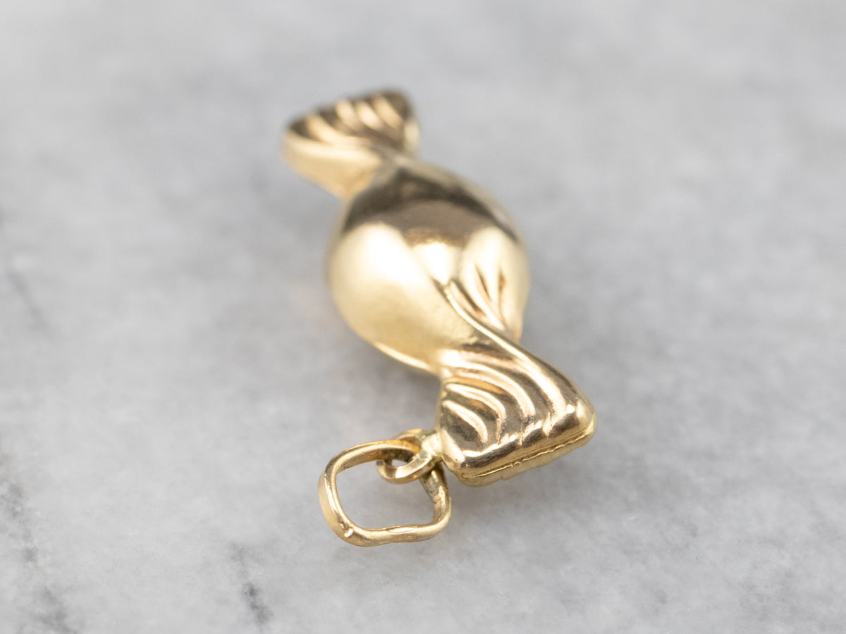 18K Gold Wrapped Candy Charm Pendant