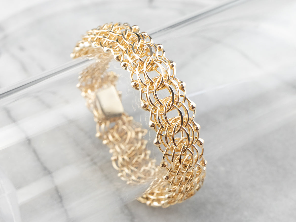 Gold statement bracelet, on sale Gold chain bracelet