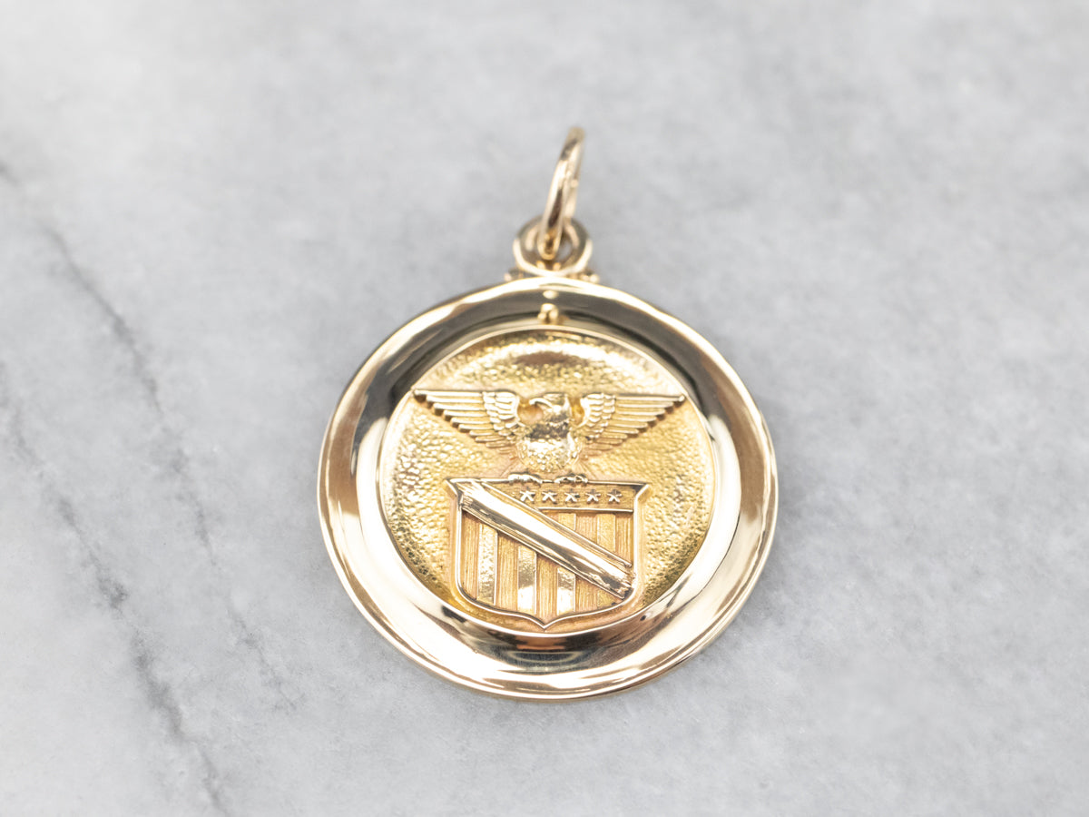 Vintage Gold Military Medallion