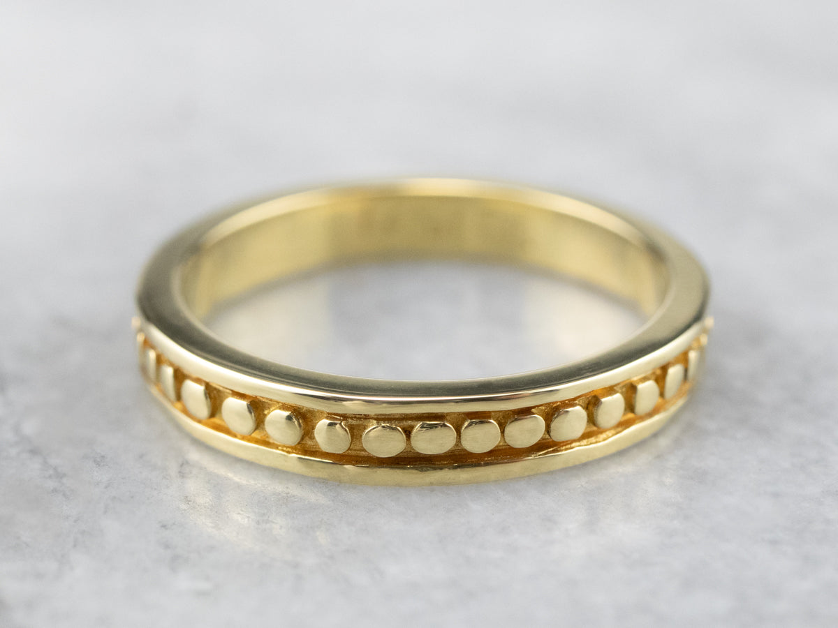 Vintage 18K Yellow Gold Pattern Band