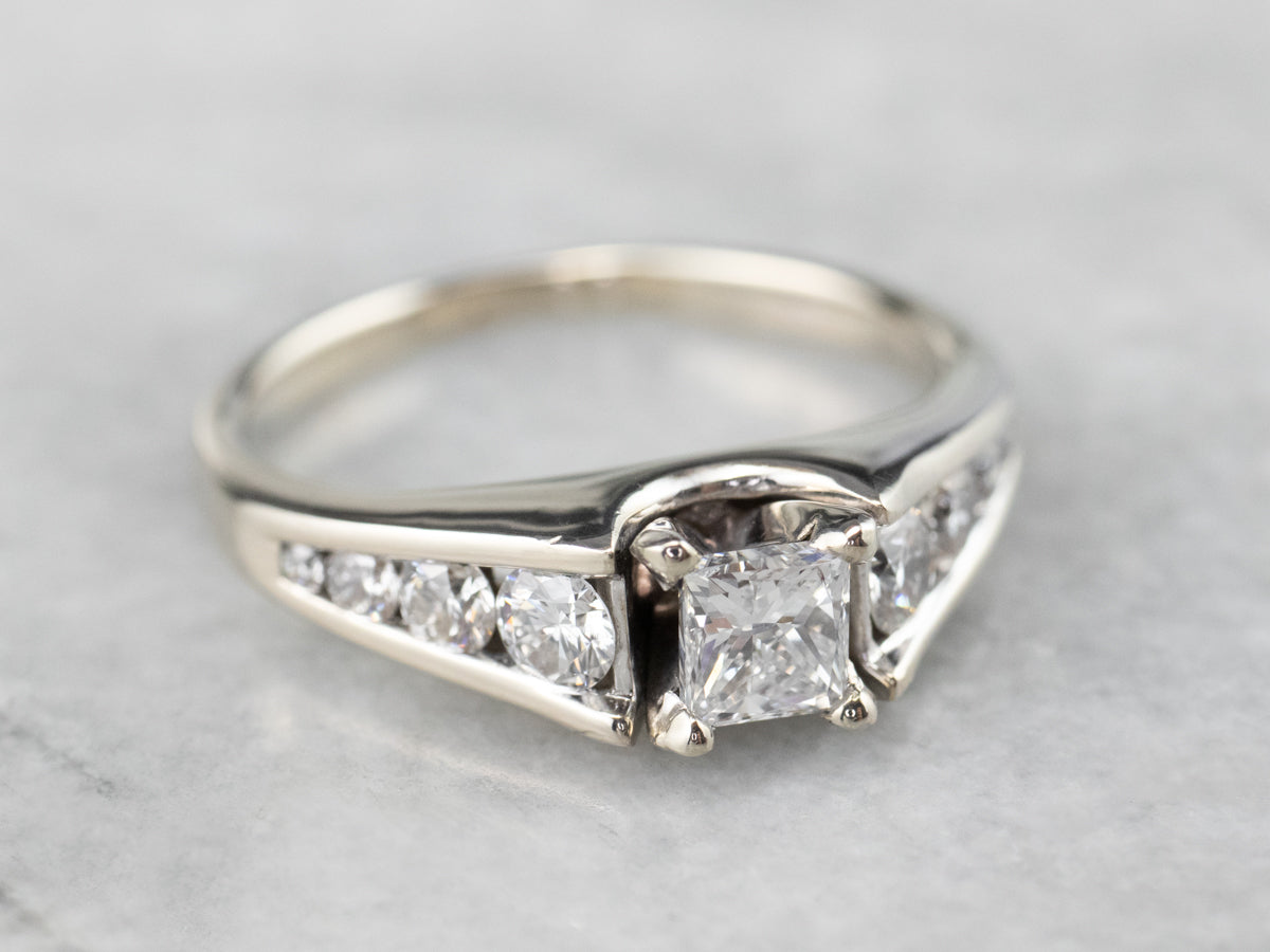 Modern Princess Cut Diamond Engagement Ring