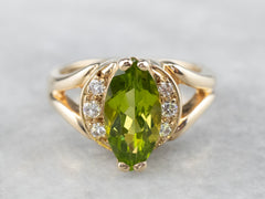 Marquise cut clearance peridot ring