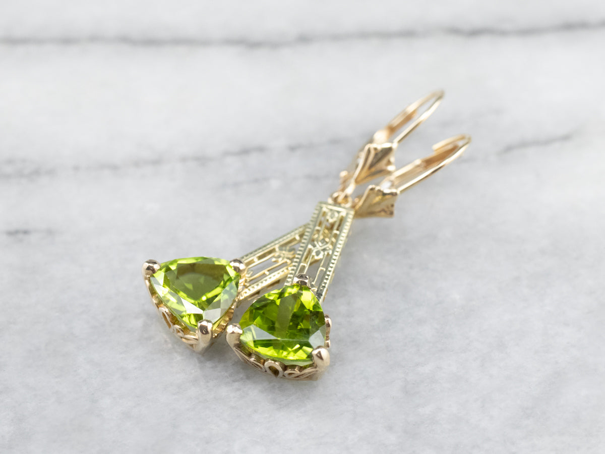 A & Furst - Sole - Drop Earrings with Green Aqua Chalcedony, Peridot a – AF  Jewelers