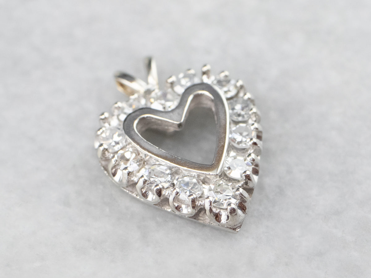 Diamond White Gold Heart Pendant