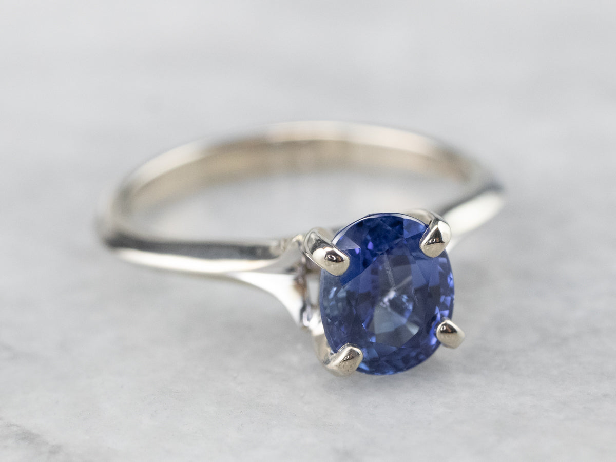 Sapphire Solitaire Engagement Ring