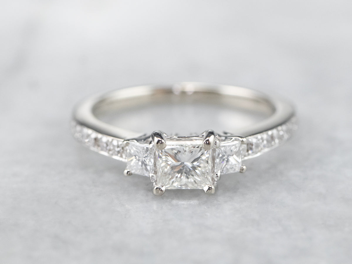 Modern Princess Cut Diamond Engagement Ring