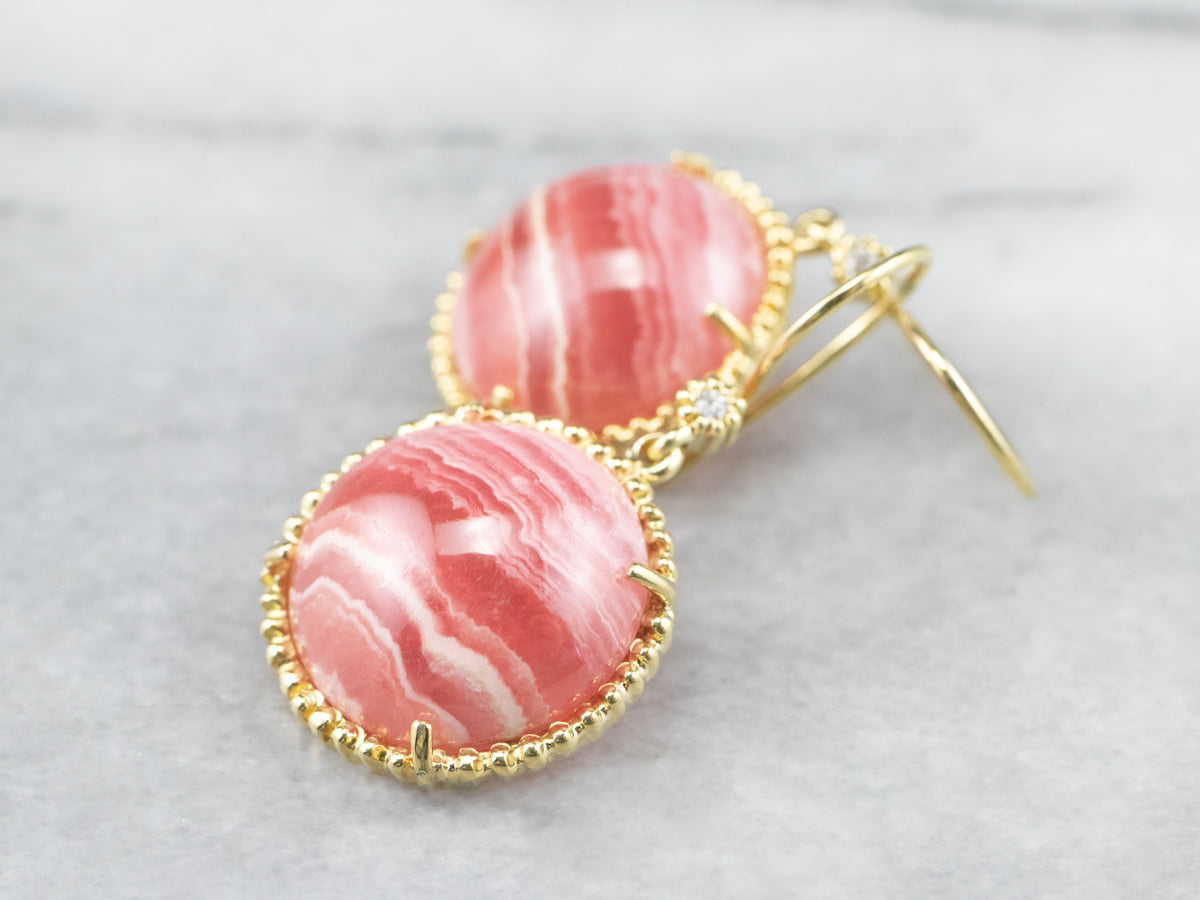 Rhodochrosite on sale stud earrings