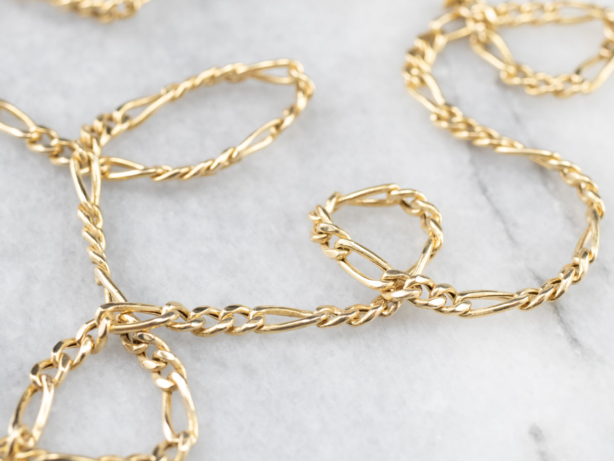 14K Gold Figaro Chain Necklace