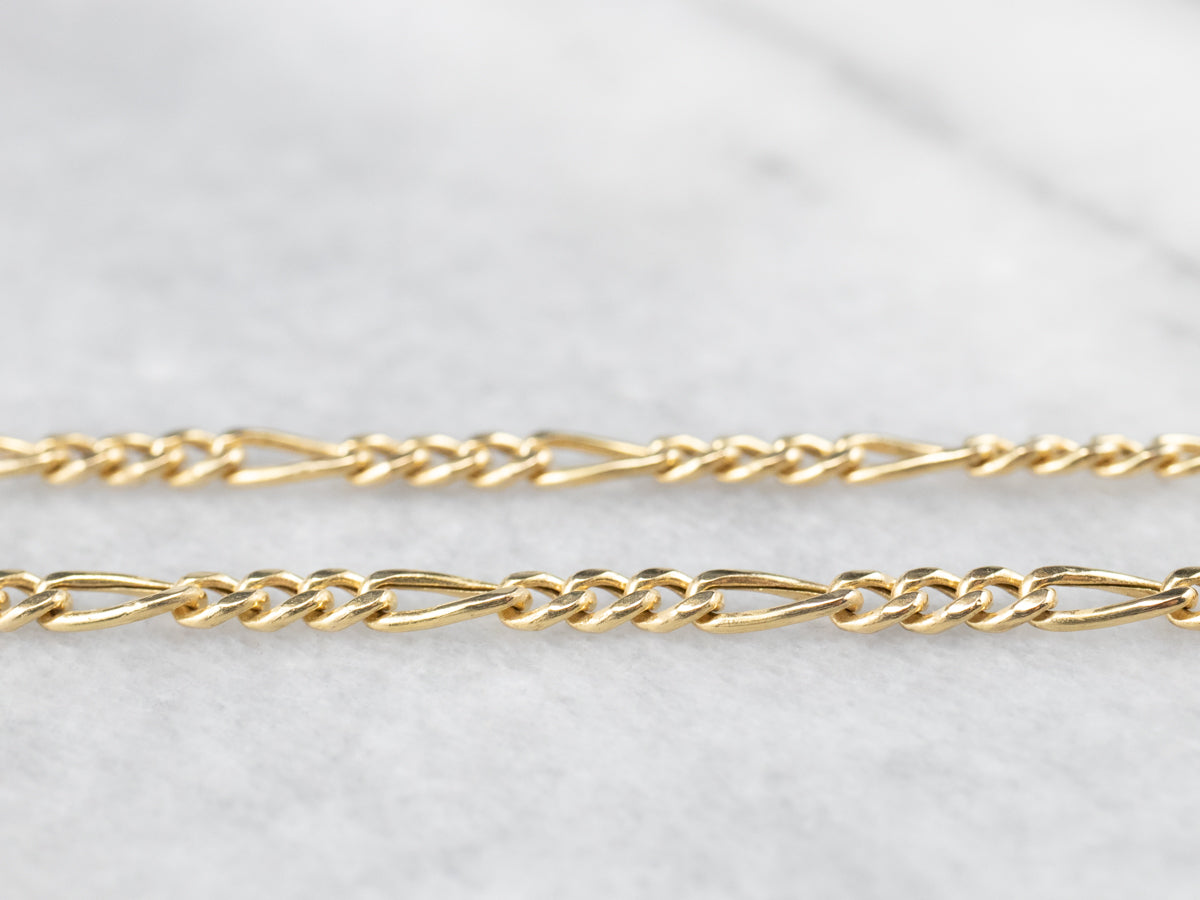 14K Gold Figaro Chain Necklace