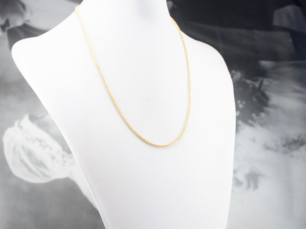 Italian 14K Gold Wheat Chain - Market Square Jewelers