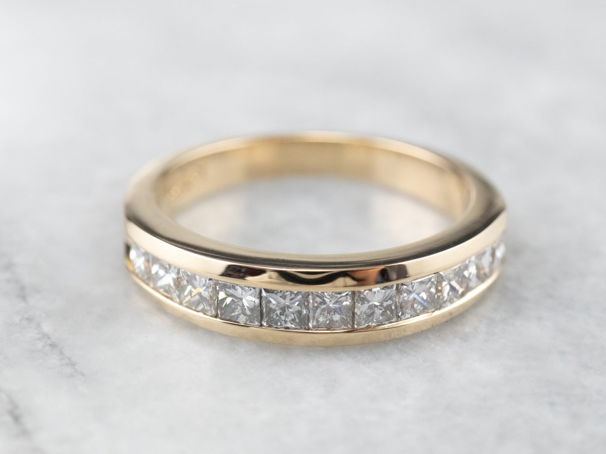 Channel Set Princess Cut Diamond Band