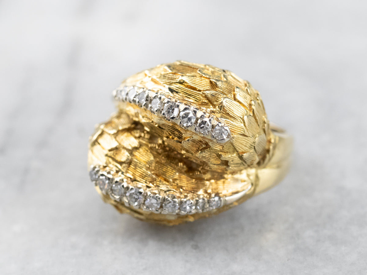 Bold 18K Gold Diamond Ring