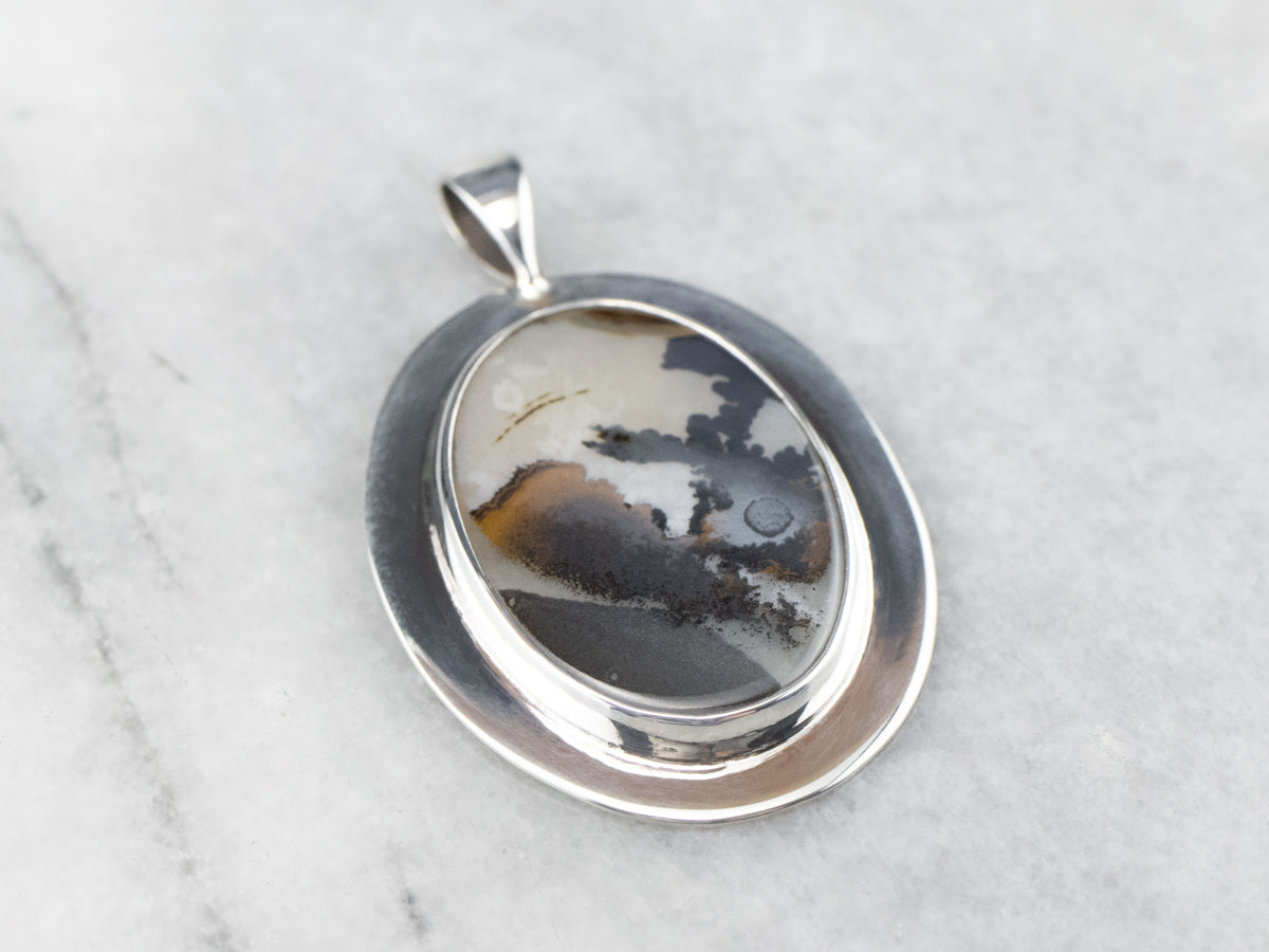 Sterling Silver Dendritic Agate Pendant