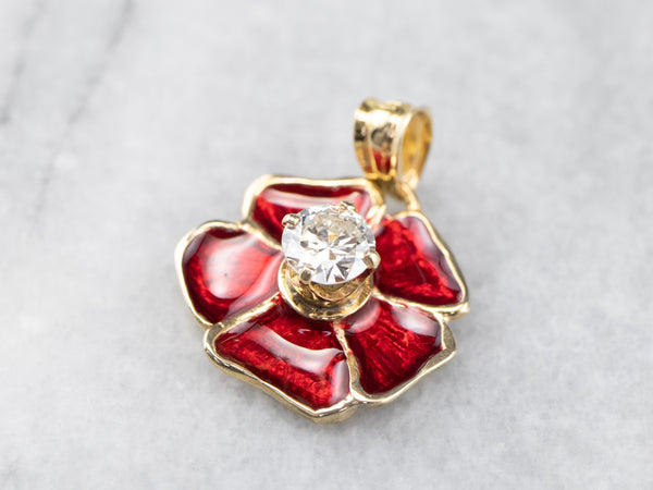 3 Red Enamel Flower Charms, Mini Flower Pendants, Enamel Charms, For J –  LylaSupplies