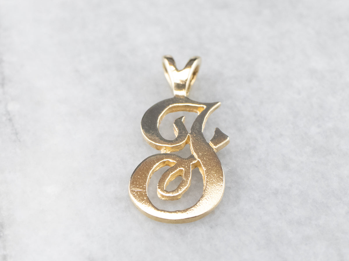 Letter f gold pendant online