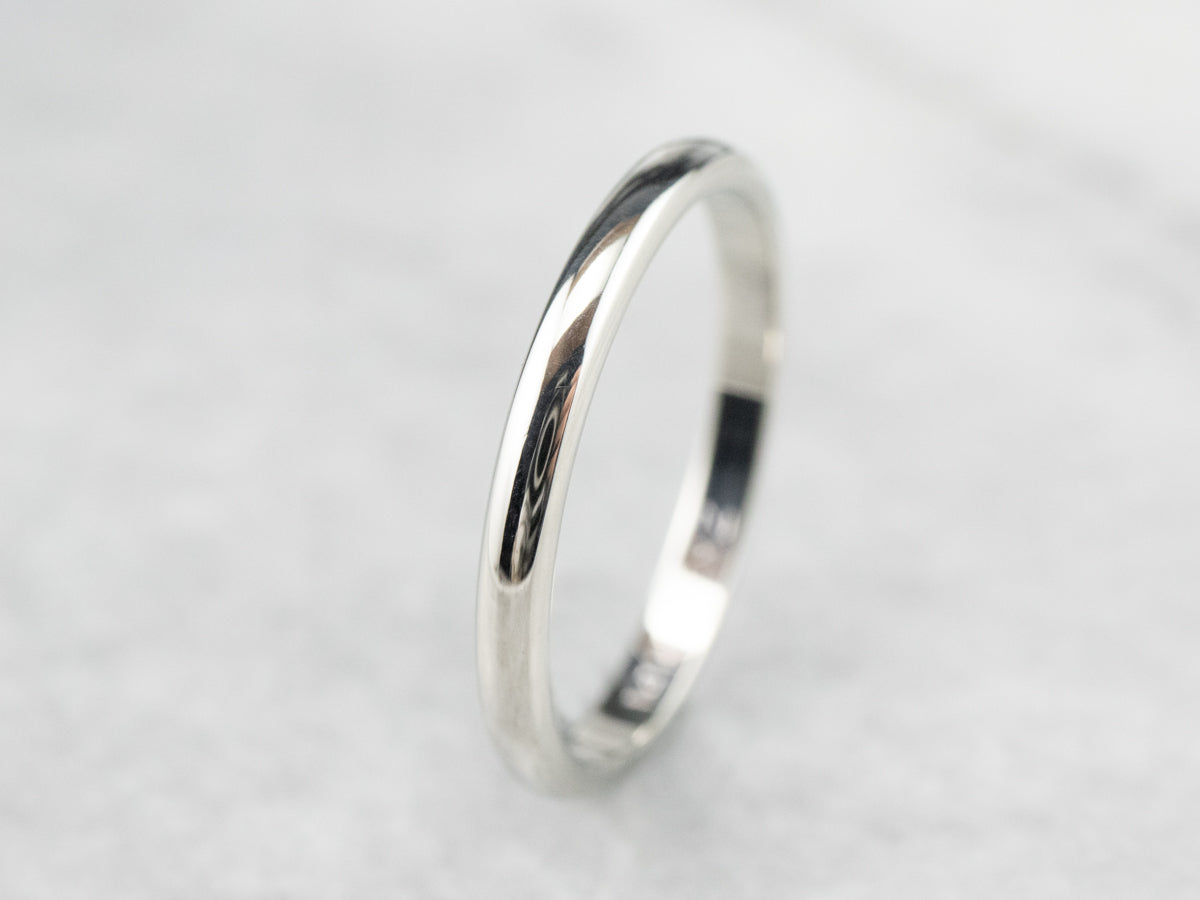 Sleek White Gold Band