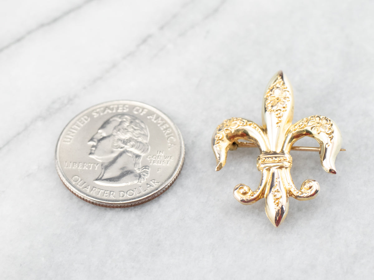 Victorian Fleur De Lis Brooch