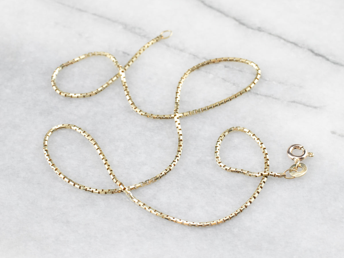 Yellow Gold Box Chain