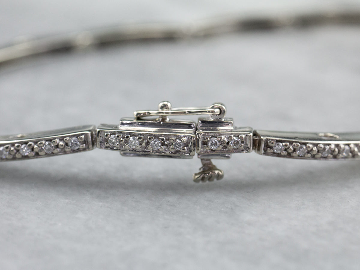 White Gold Diamond Link Bracelet