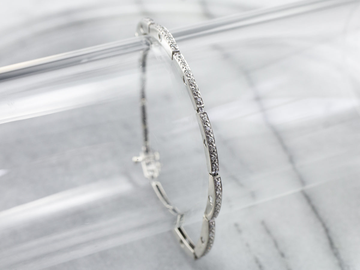 White Gold Diamond Link Bracelet