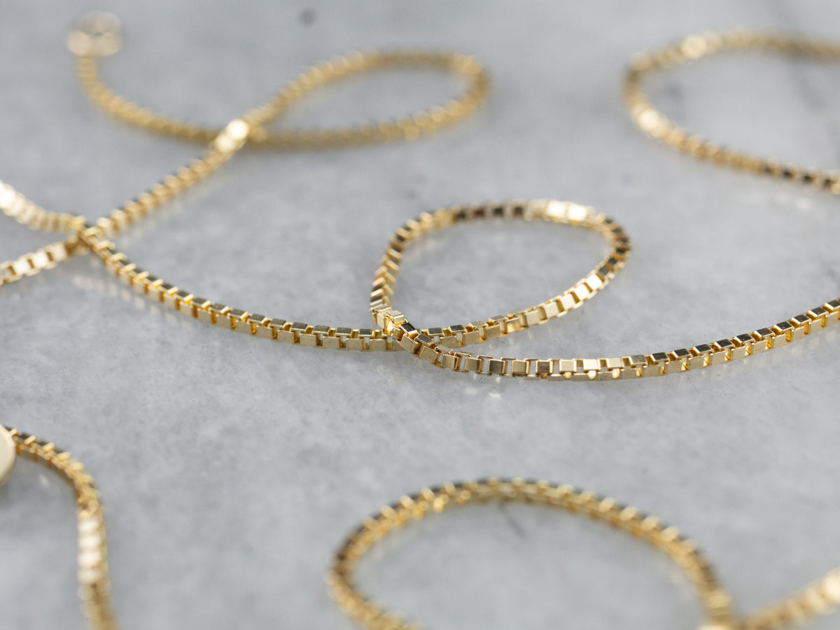 14k Gold Box Chain Necklace