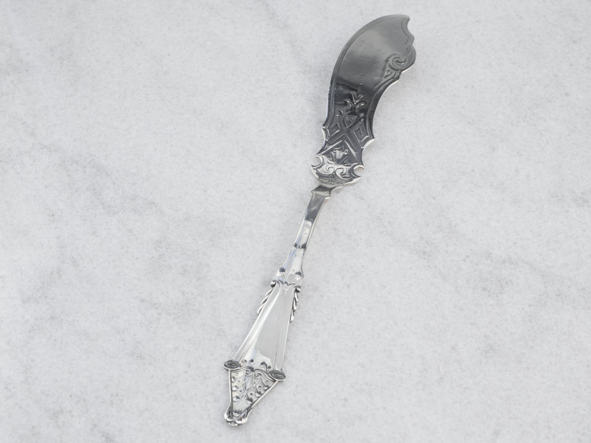 Antique Coin Silver Butter Knife