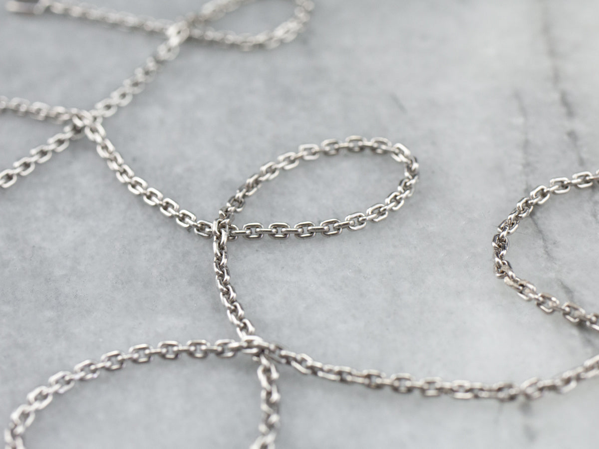 18K White Gold Rolo Chain