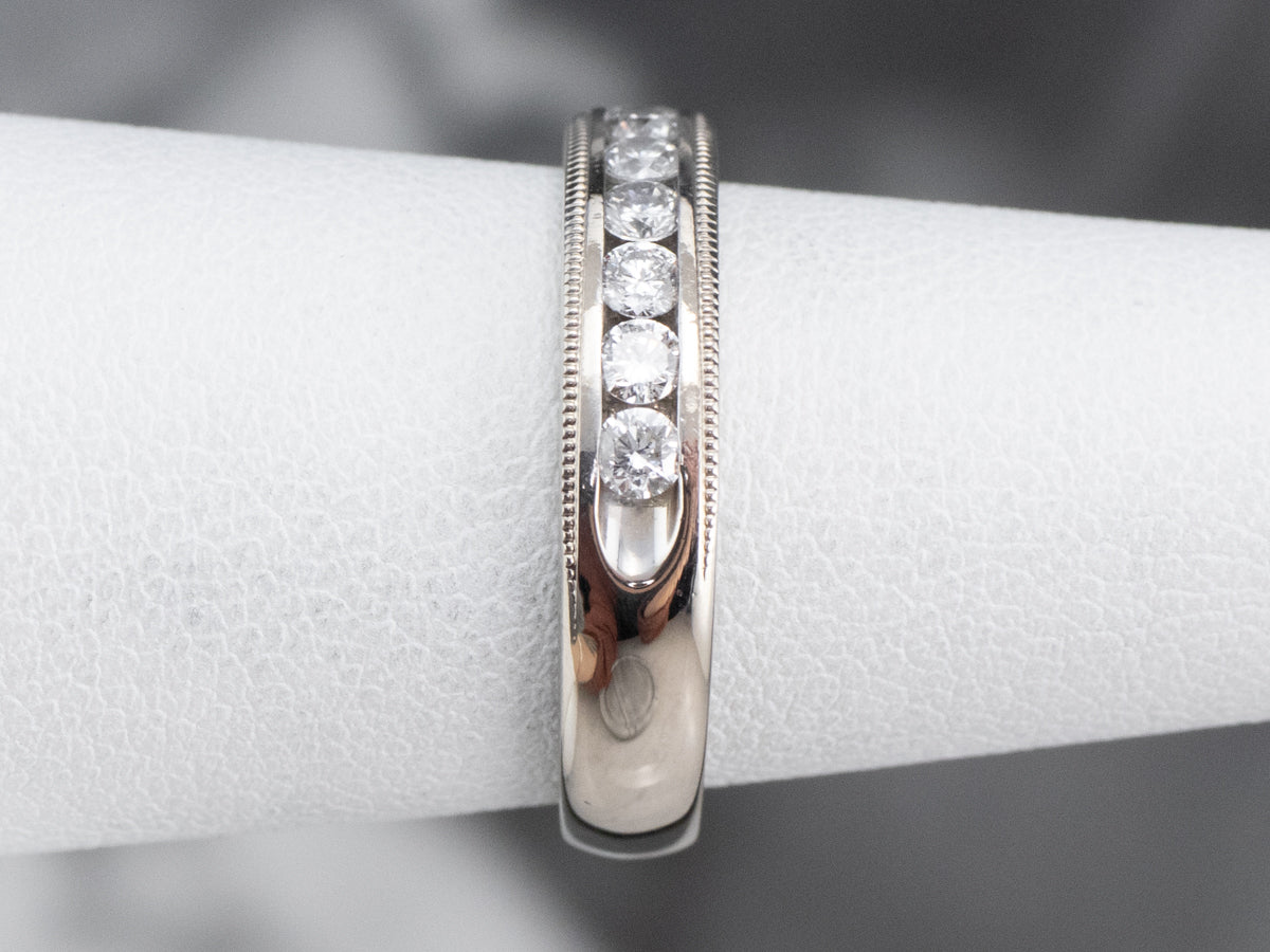 Channel Set Diamond Wedding Band