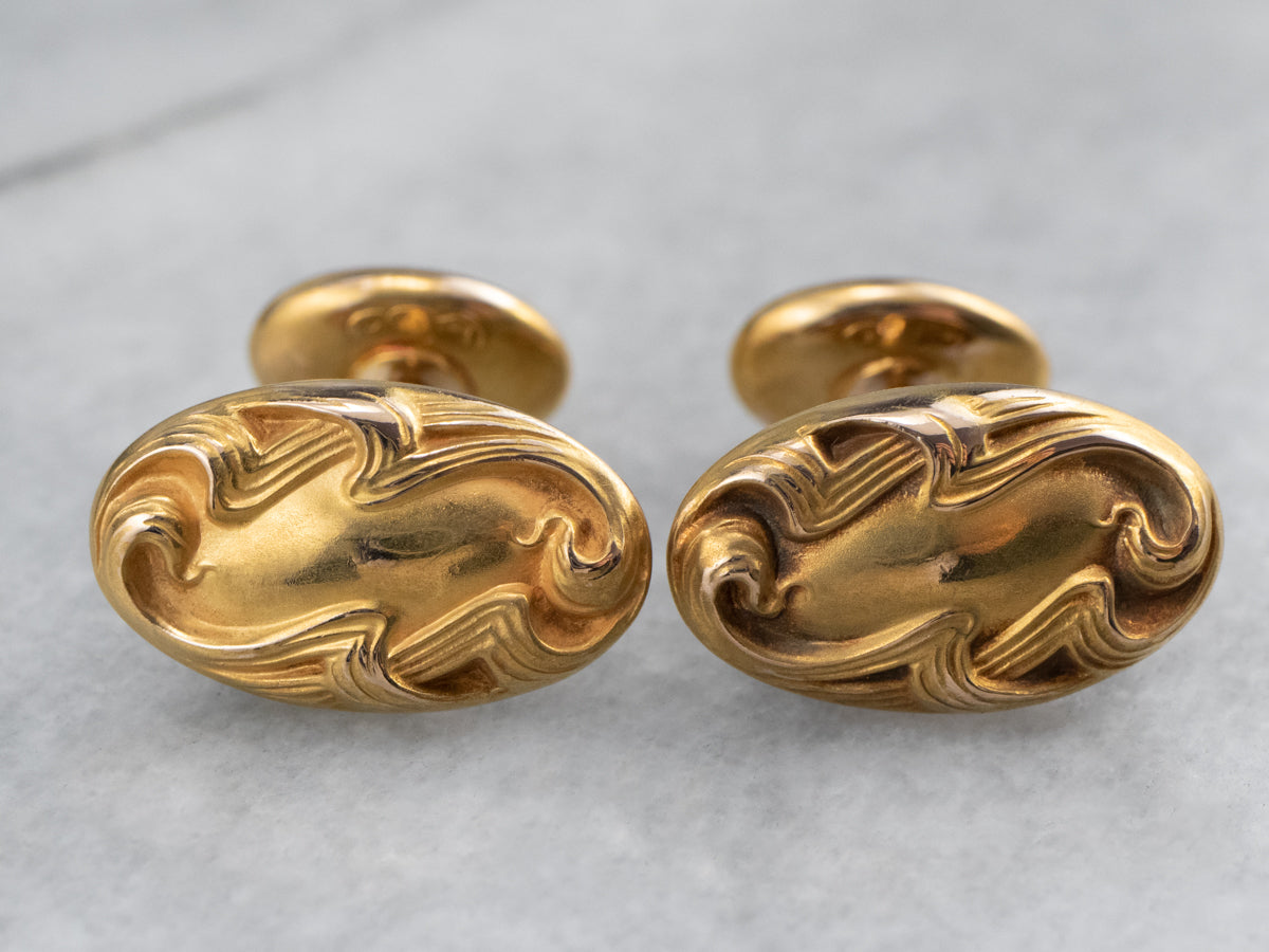 Antique Bloomed Gold Cufflinks