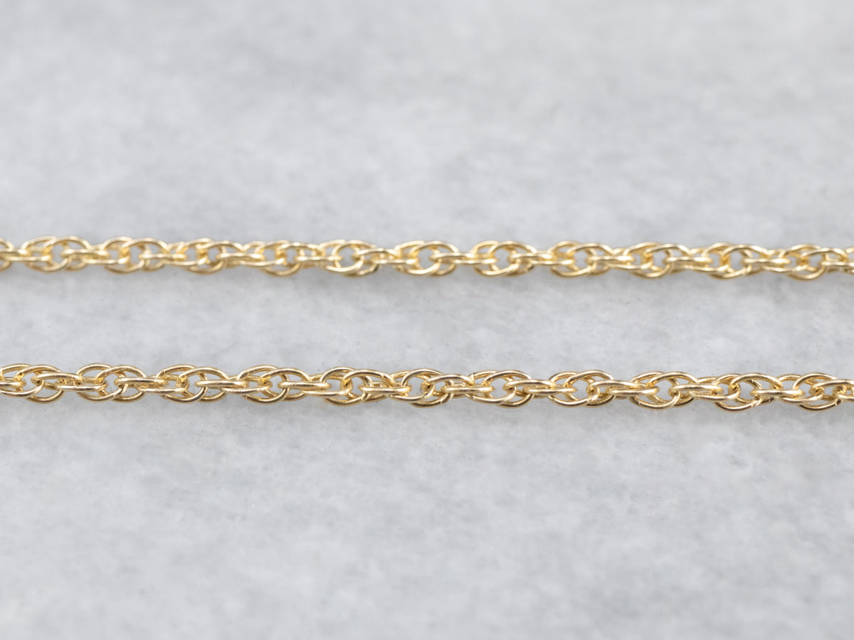 14K Gold Rope Chain Necklace