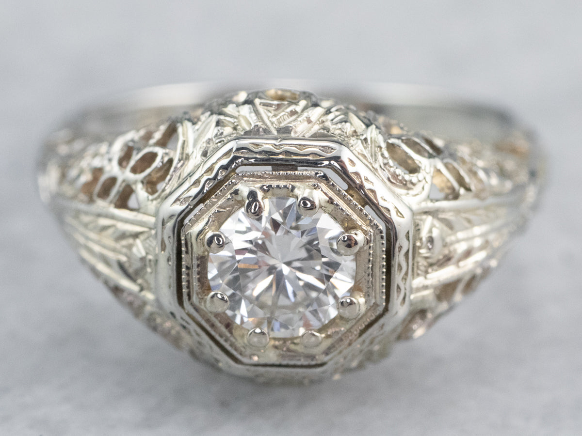 Art Deco Diamond Solitaire Ring