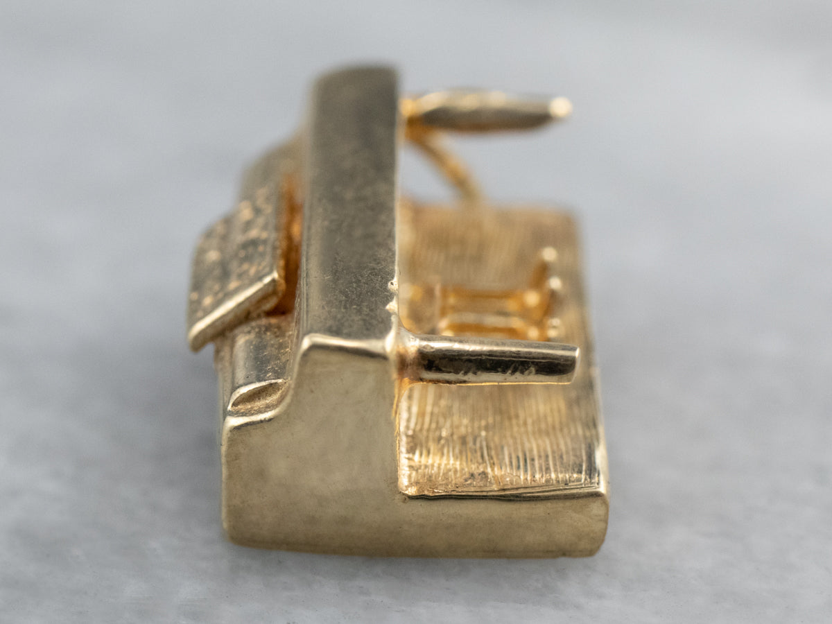 14K Gold Piano Charm