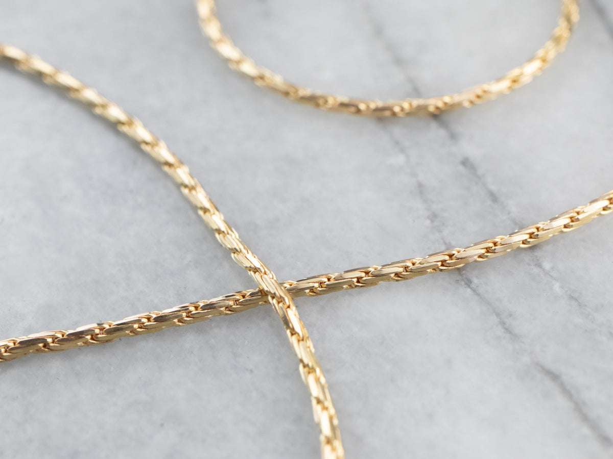 Yellow Gold Twist Snake Chain