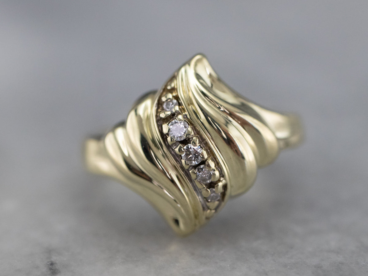 Yellow Gold Diamond Cocktail Ring