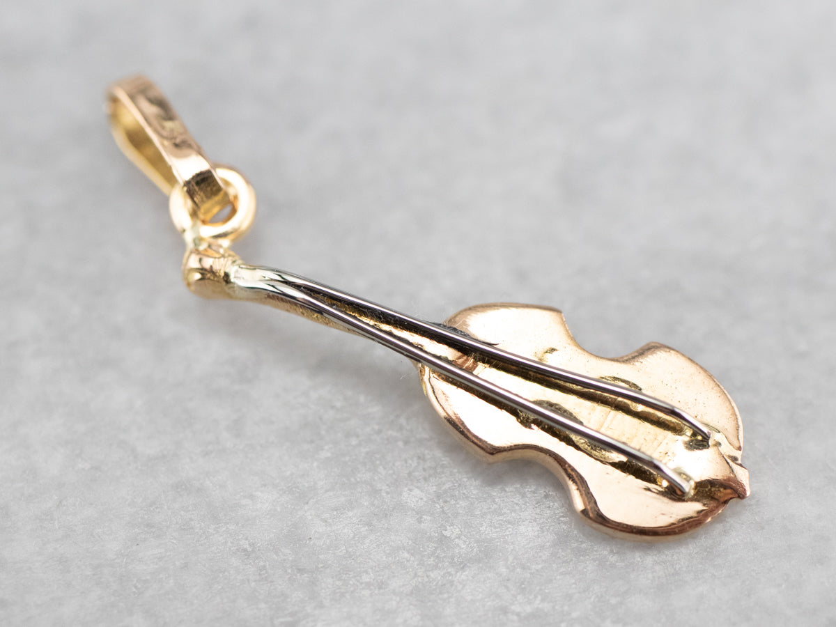 Vintage 18K Gold Violin Charm