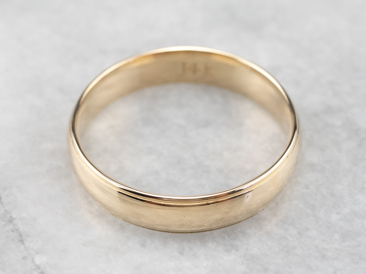 Men's Yellow 14K Gold Wedding Band