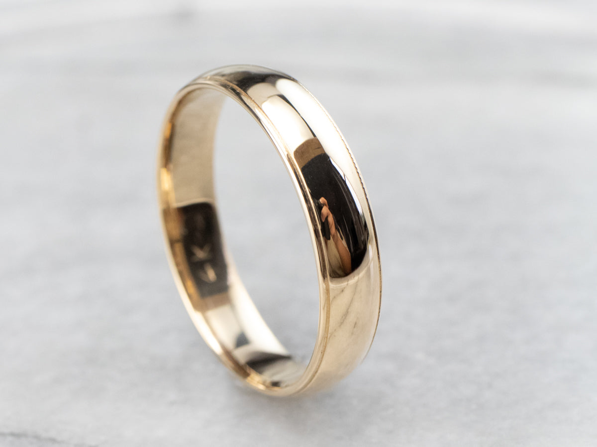 Men's Yellow 14K Gold Wedding Band