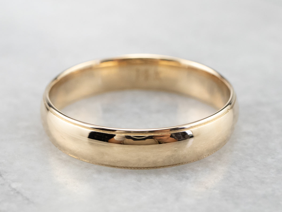 Men's Yellow 14K Gold Wedding Band