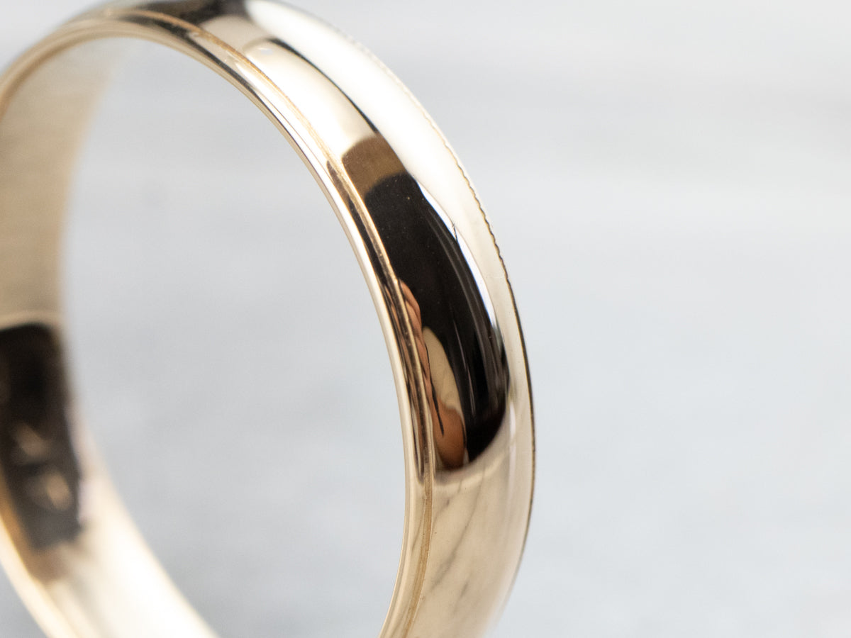 Men's Yellow 14K Gold Wedding Band