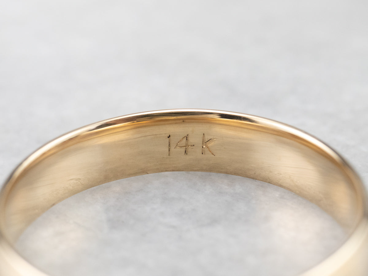 Men's Yellow 14K Gold Wedding Band