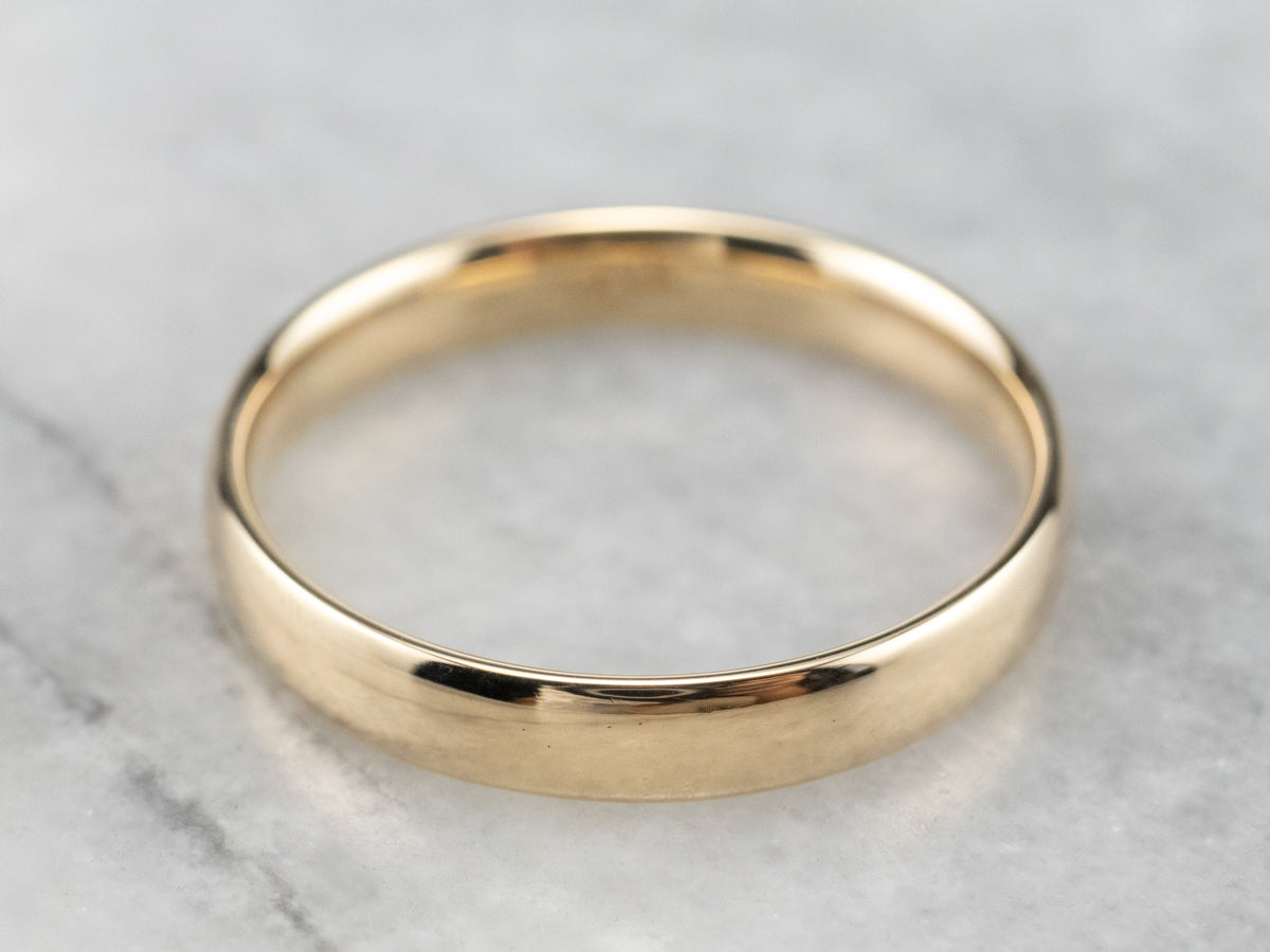 Unisex 14K Yellow Gold Wedding Ring